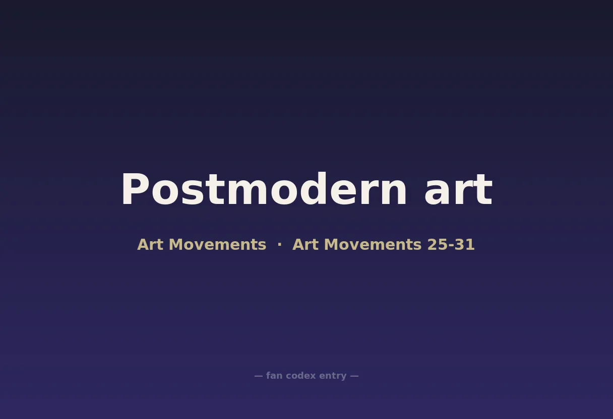 Postmodern art